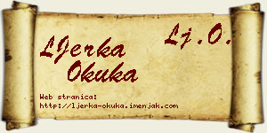 LJerka Okuka vizit kartica